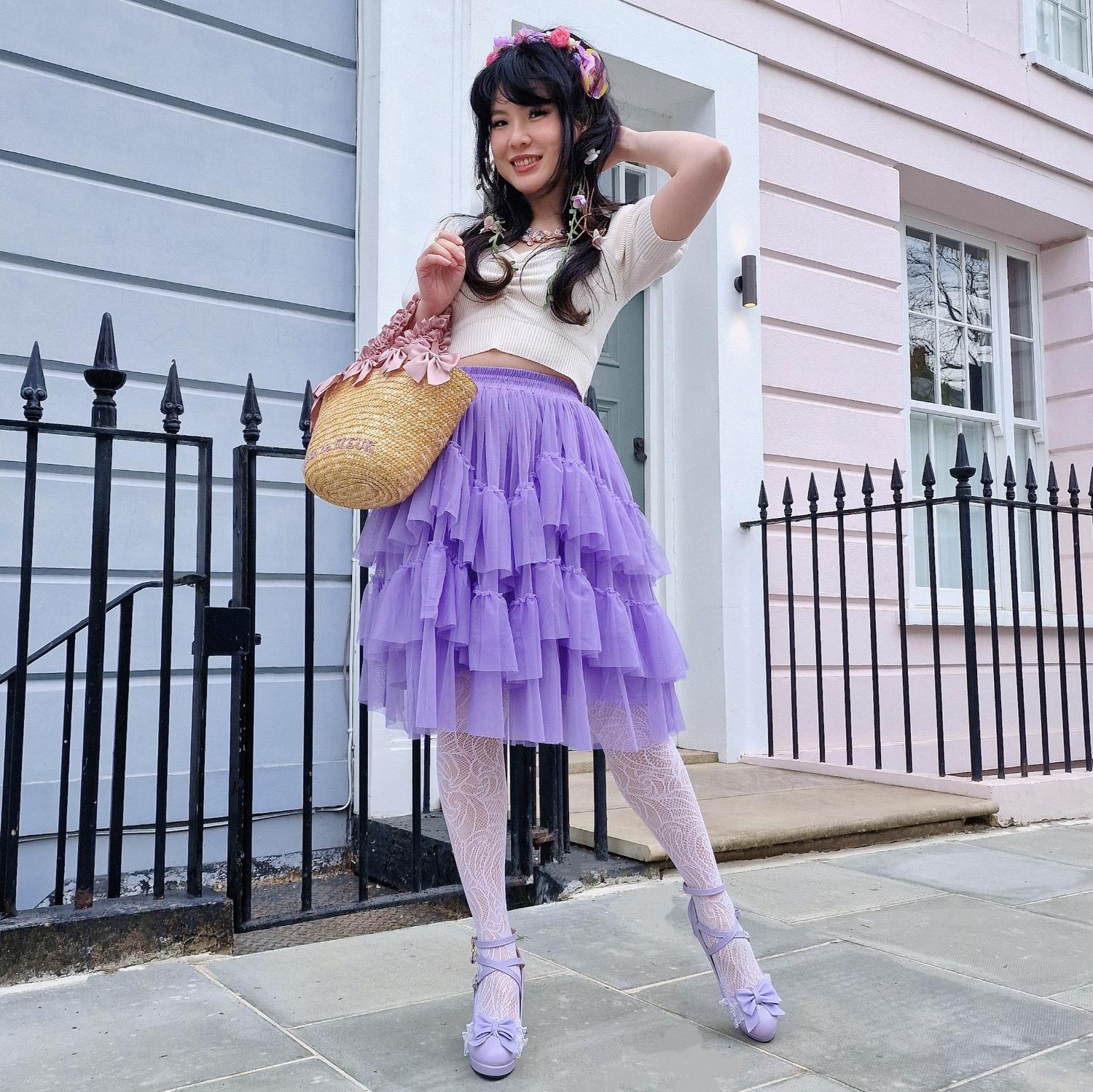Mesh Skirt - Lavender Fields