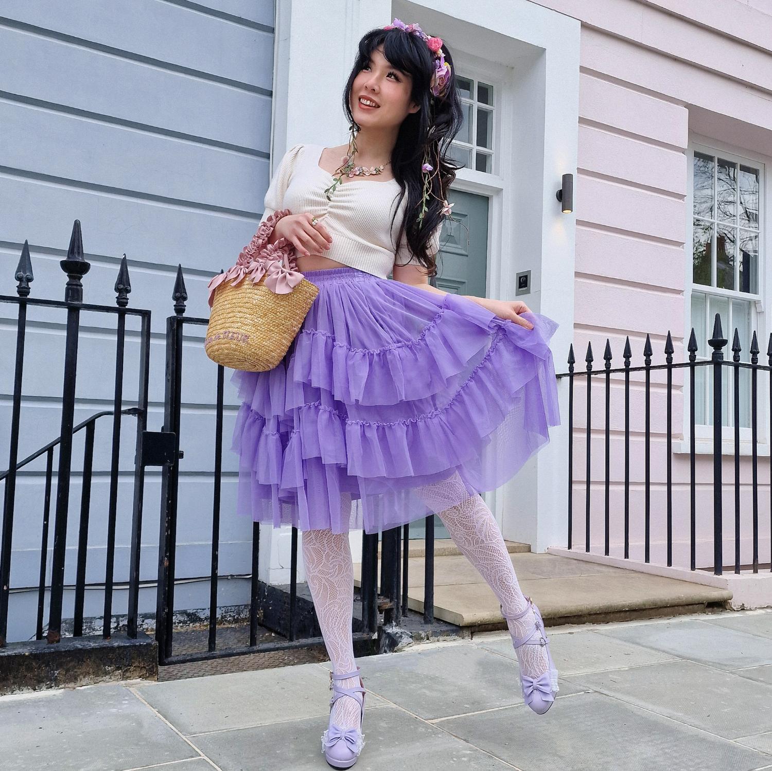 Mesh Skirt - Lavender Fields