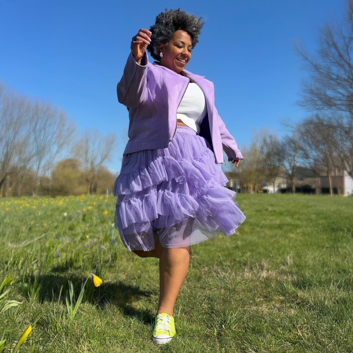 Mesh Skirt - Lavender Fields