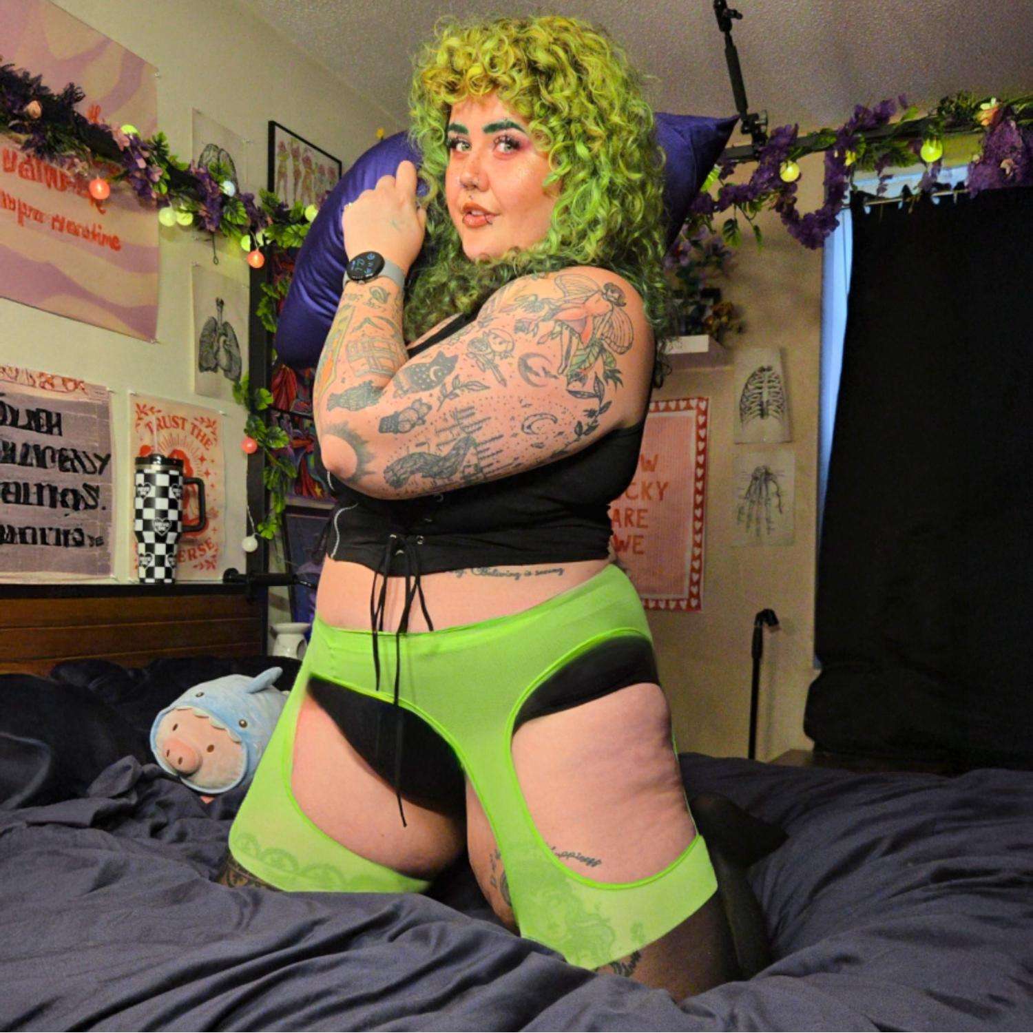 Neon Mock Garters - Wicked