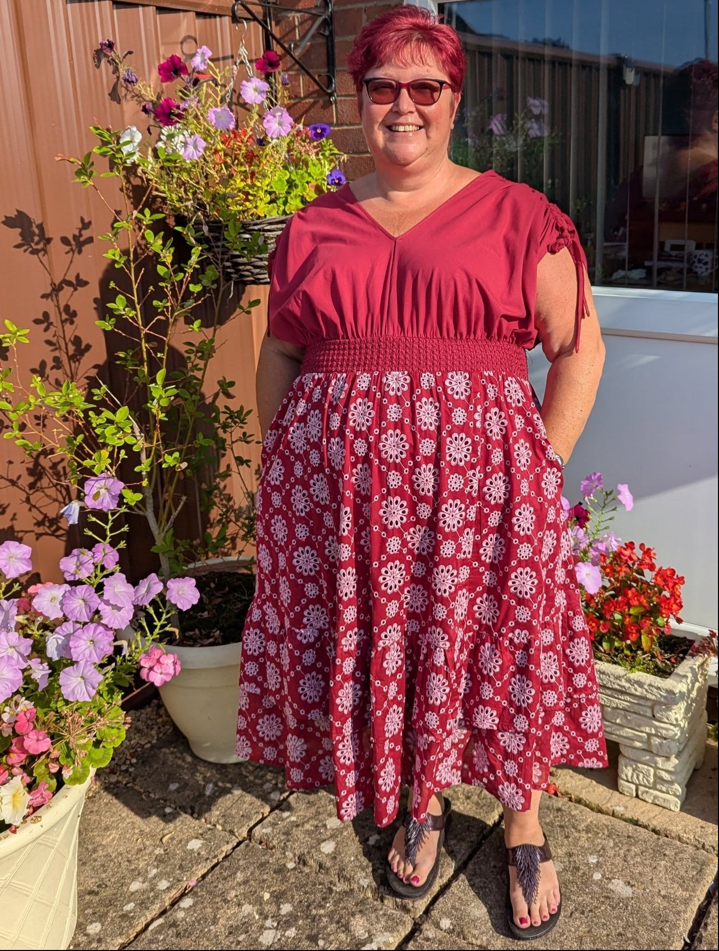 Broderie Anglaise Midi Dress