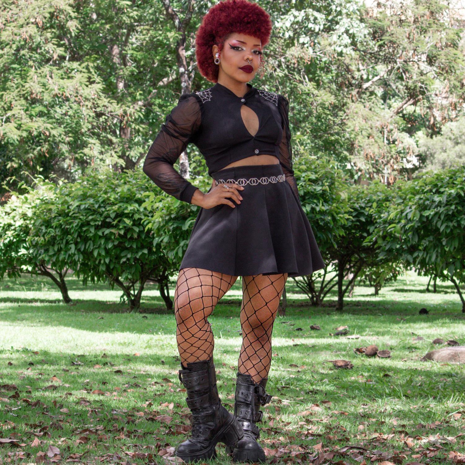 Sharkies Wide Fishnets - Black