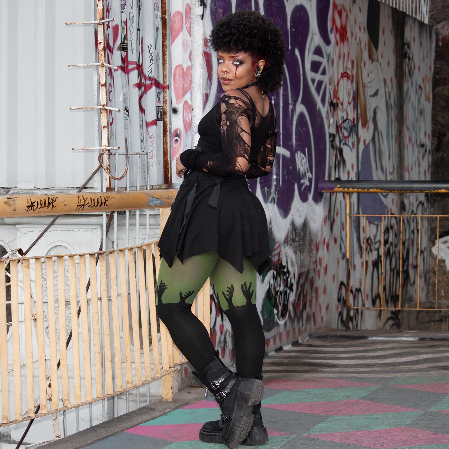 Necropolis Tights | Zombie Hands Halloween Tights | Snag