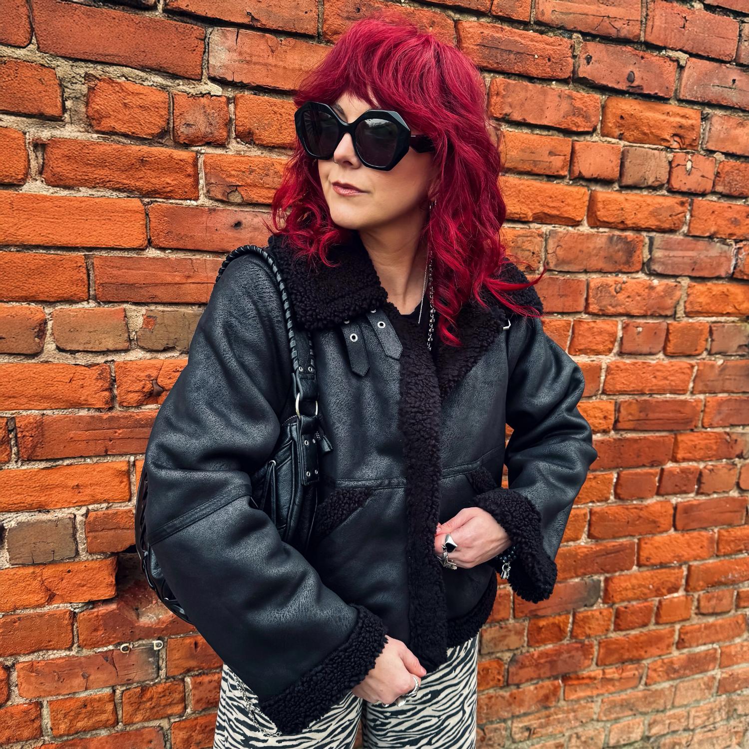 Bessie Aviator Jacket - Black