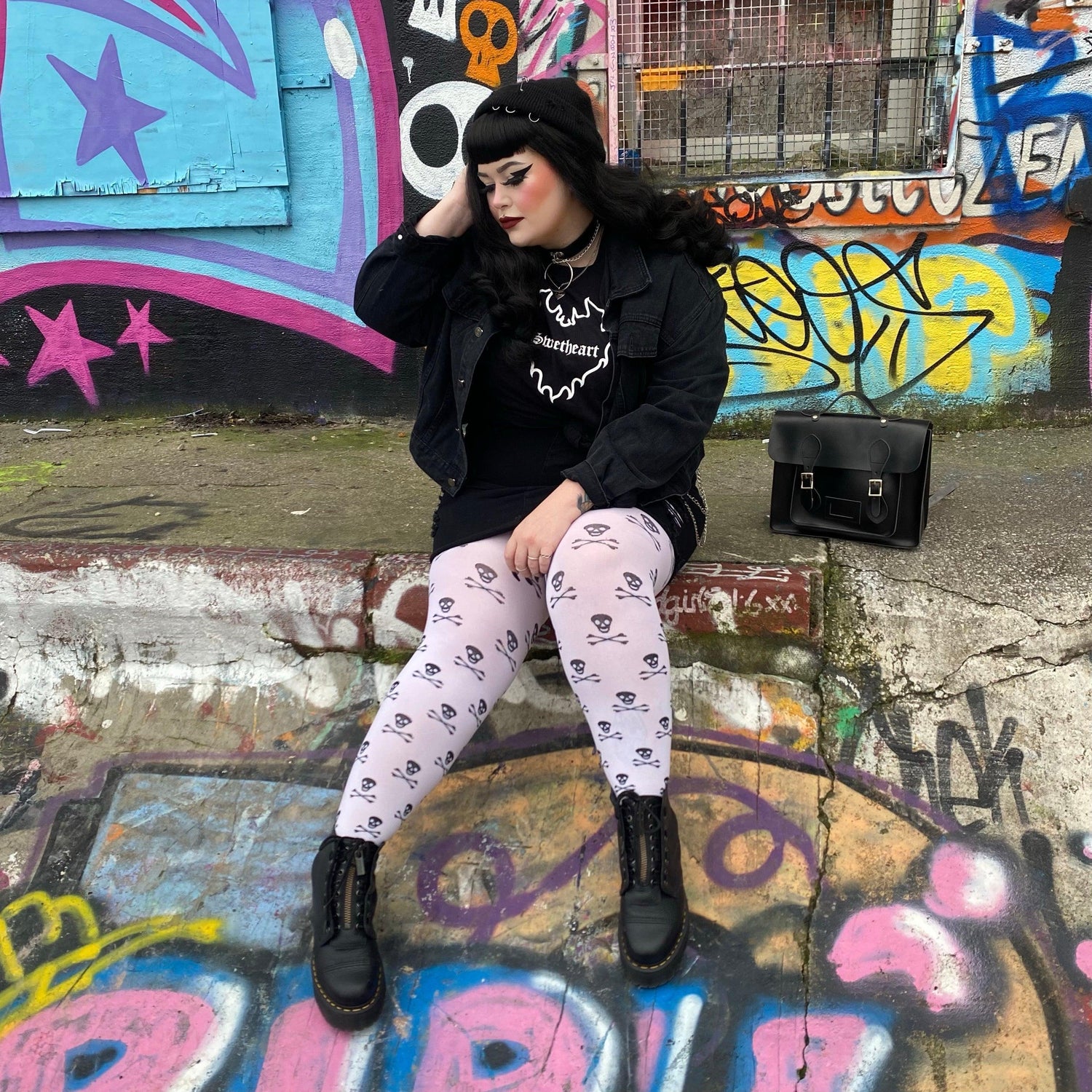 Opaque Tights Skullz - Snow White