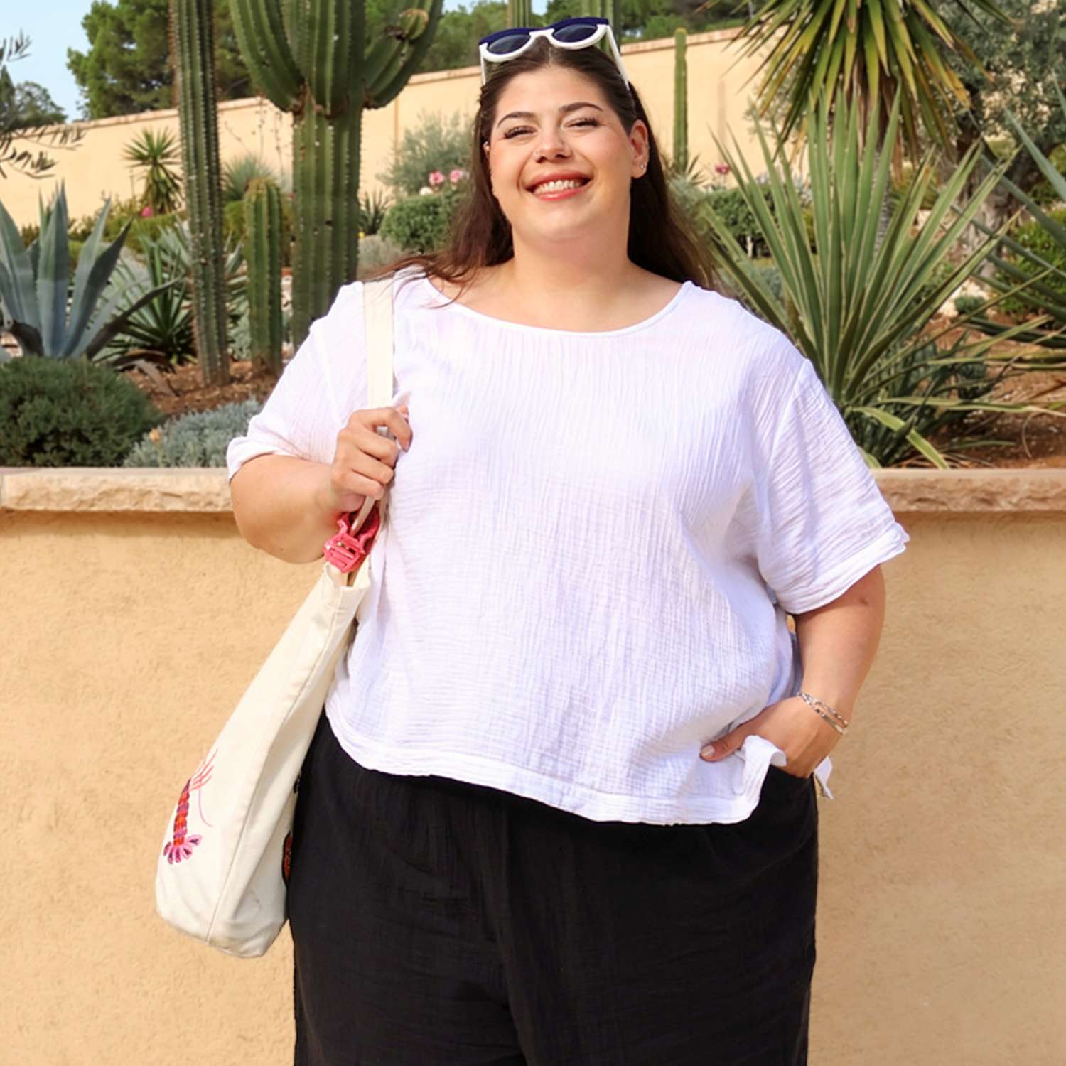 Ida Cotton Gauze T-Shirt - White