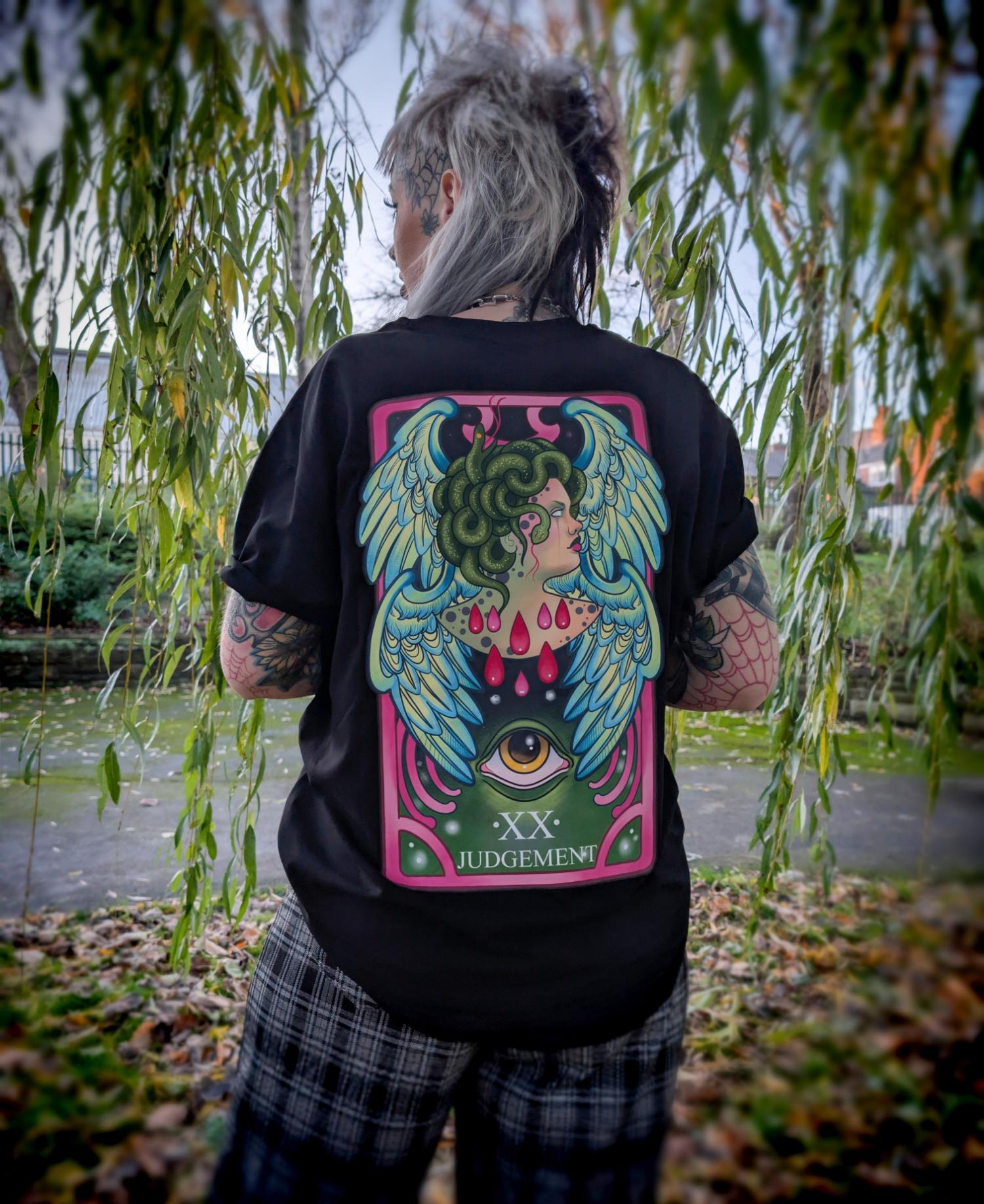 Judgement Unisex T-shirt | Black Back Print T-Shirt – Snag