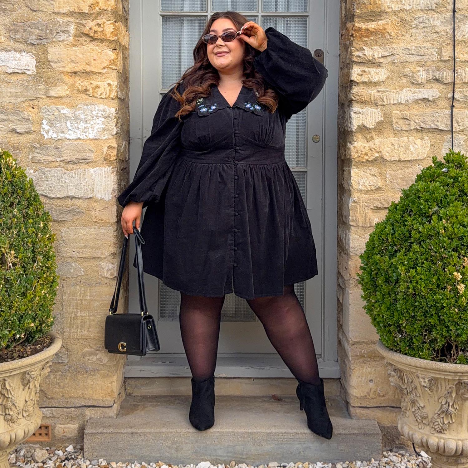 30 Denier Sheer Halo Tights - Liquorice