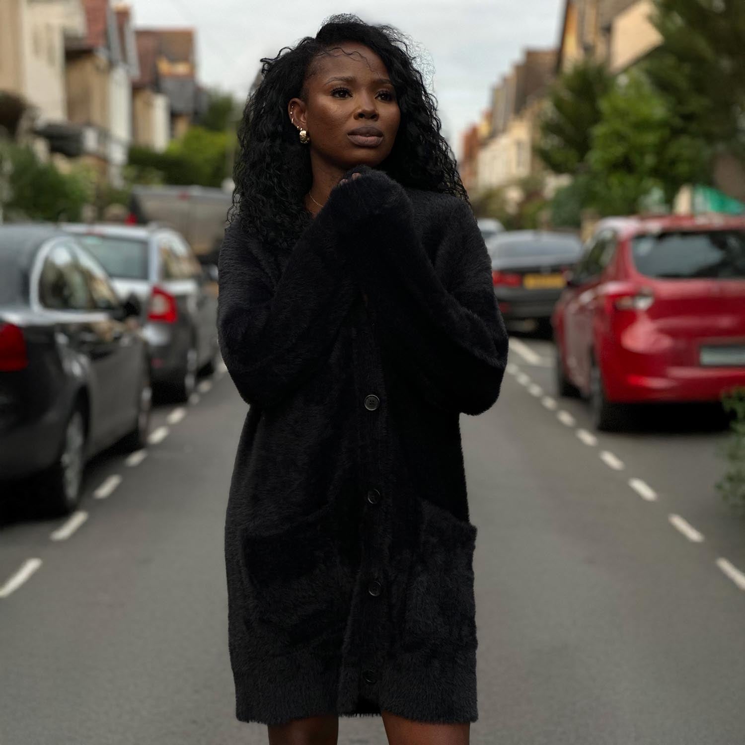 Oversized Fluffy Cardigan | Cosy Knitwear | Snag