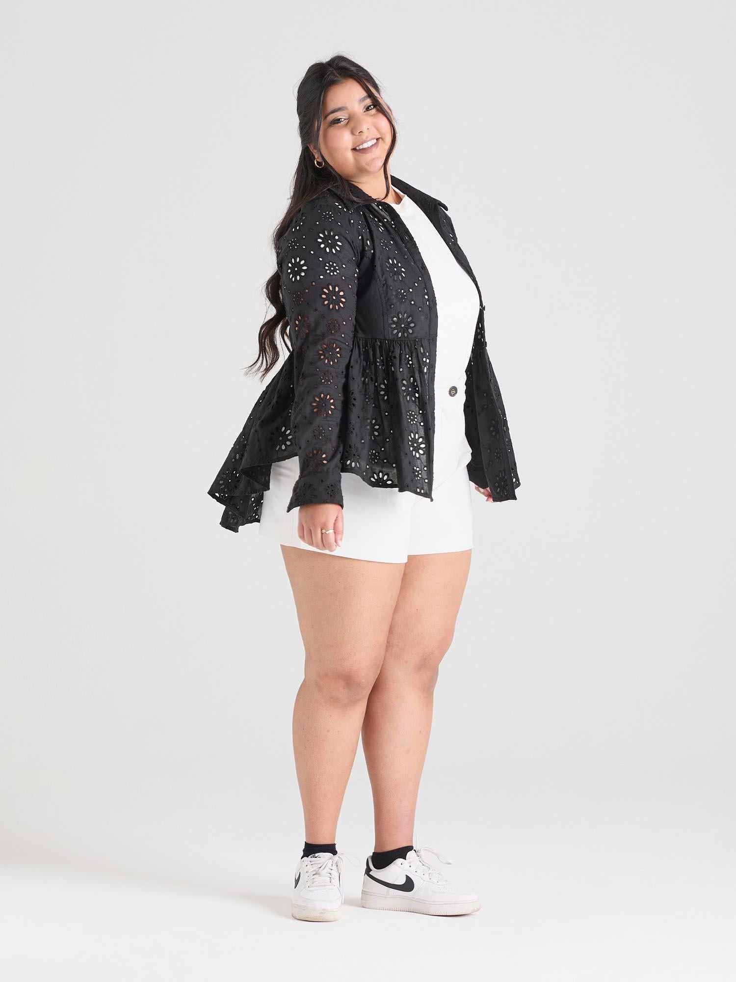 Broderie Anglaise Shirt - Black