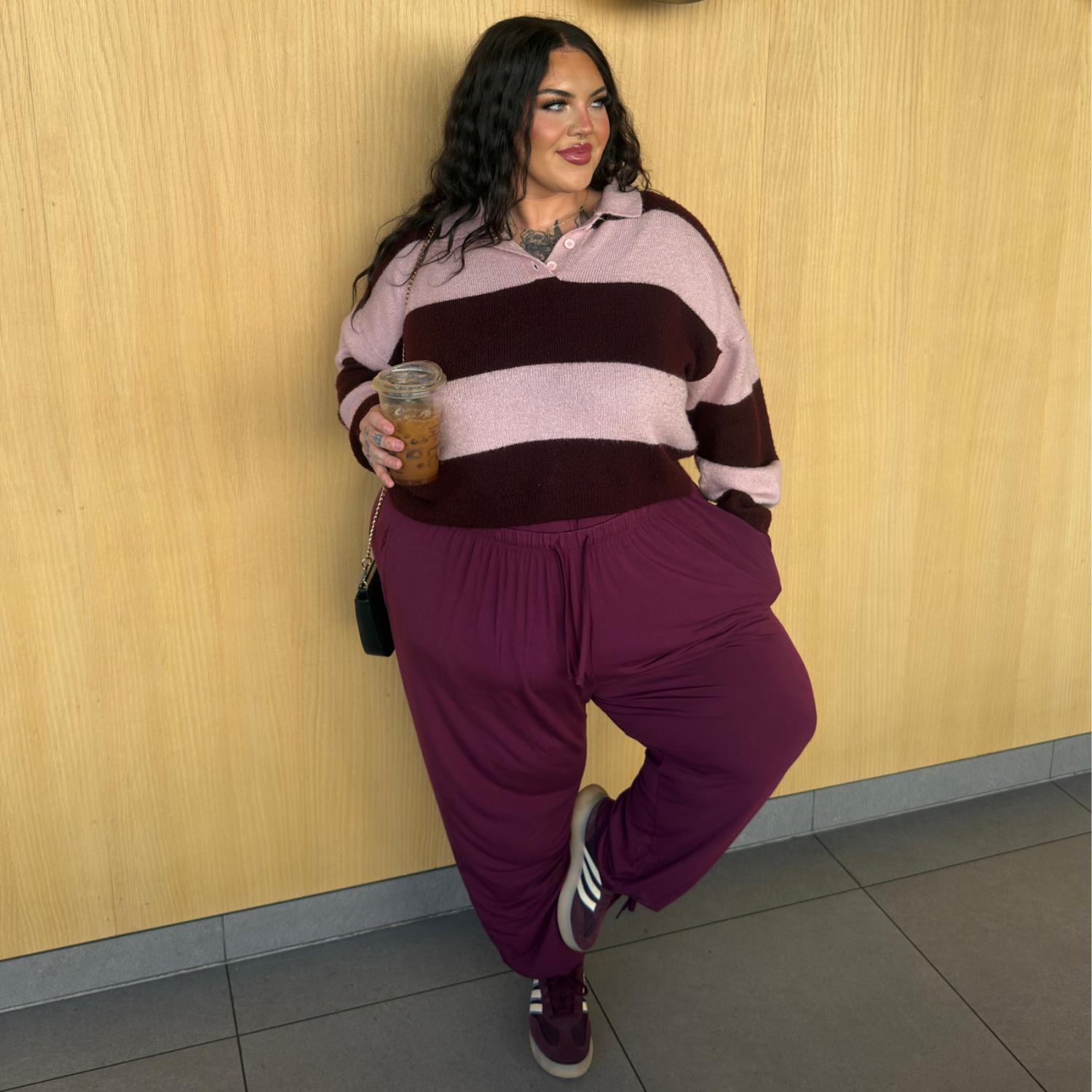 Bamboo Lounge Joggers - Cherry