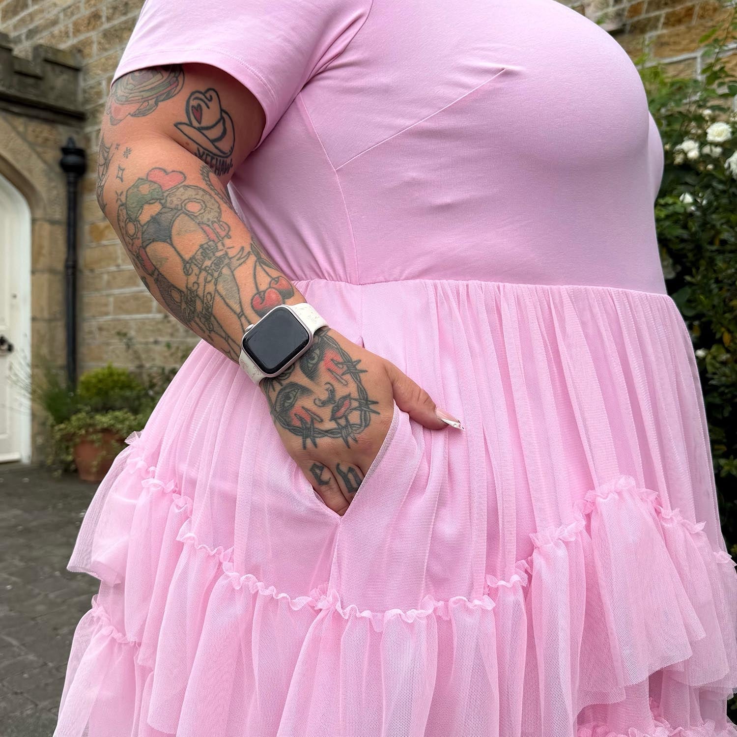 Mini Tee Mesh Dress - Pink Frosting - Tights & Clothes In Sizes 4-38 - Snag Mini Tee Mesh Dress - Pink Frosting - Tights & Clothes In Sizes 4-38 - Snag