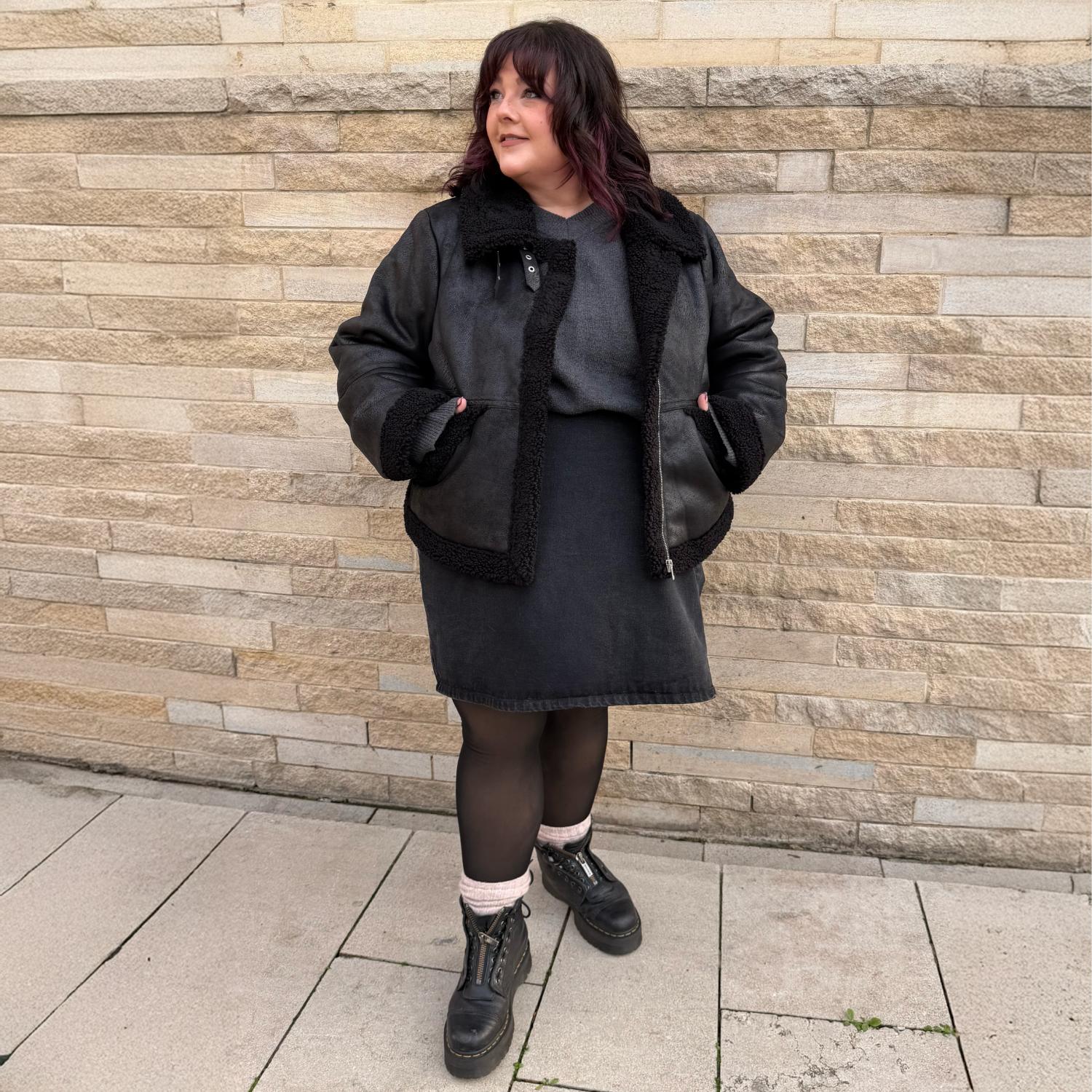 Bessie Aviator Jacket - Black