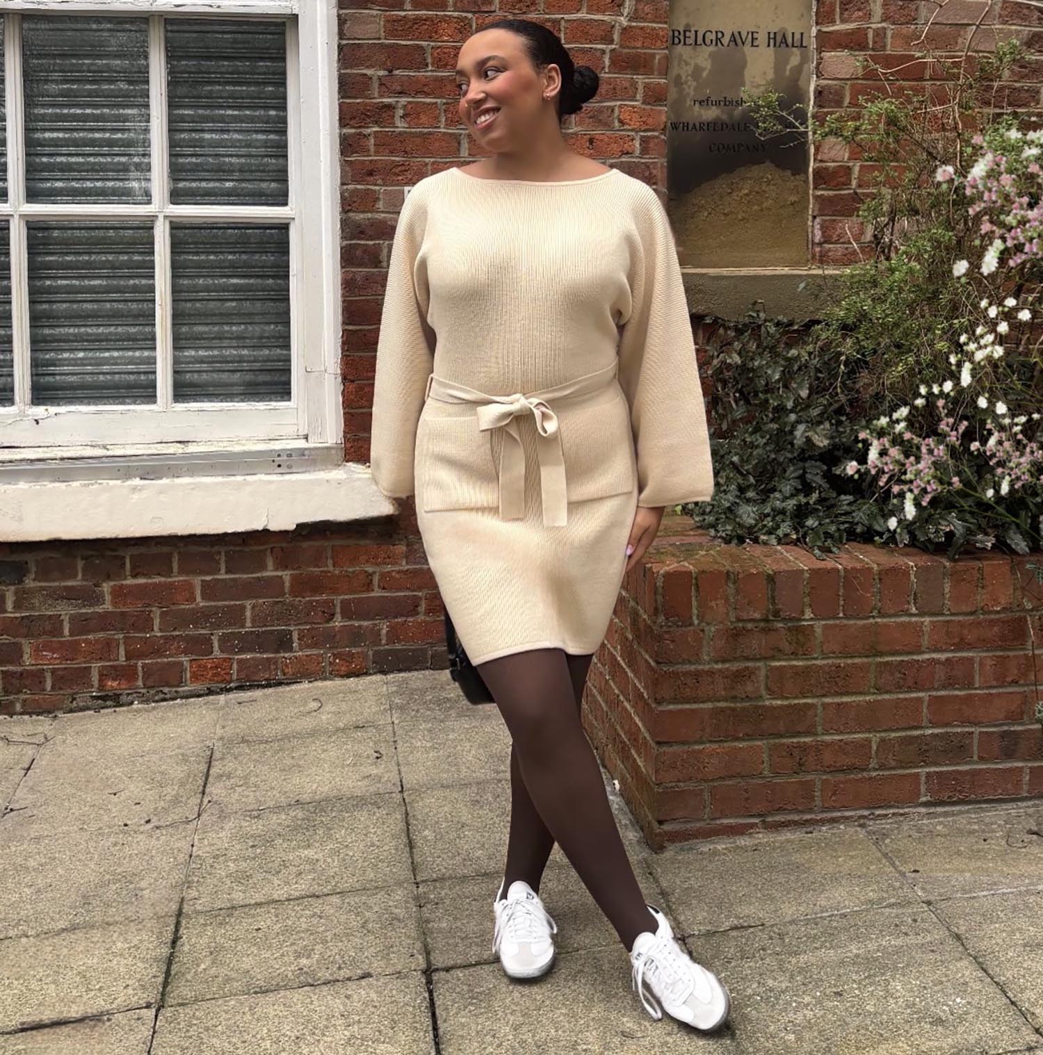 cream sweater dress with tights Let It All Go Cream Sweater Midi Dress, Small - The Mint Julep Boutique
