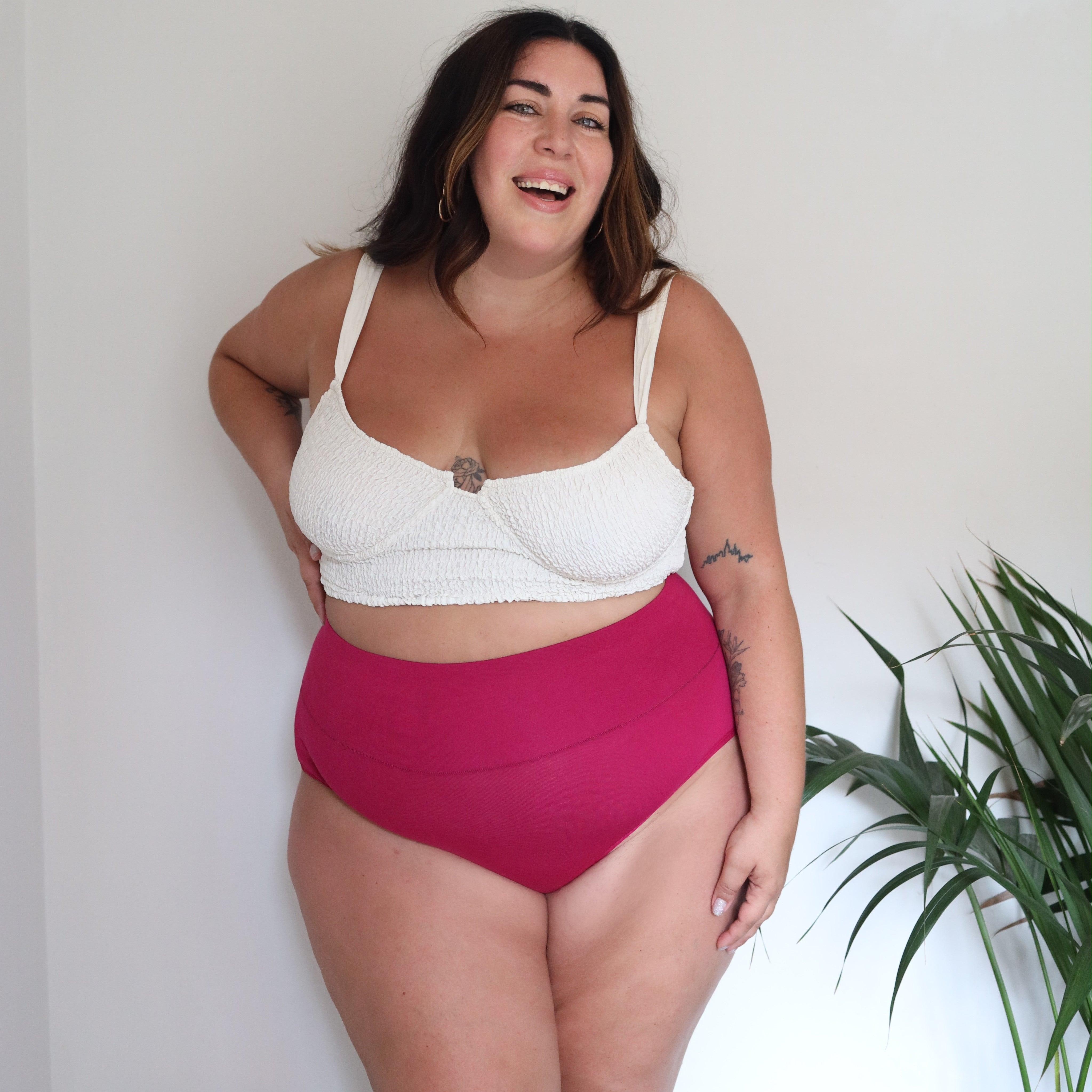 Organic Cotton Full Brief Knickers Raspberry Pie