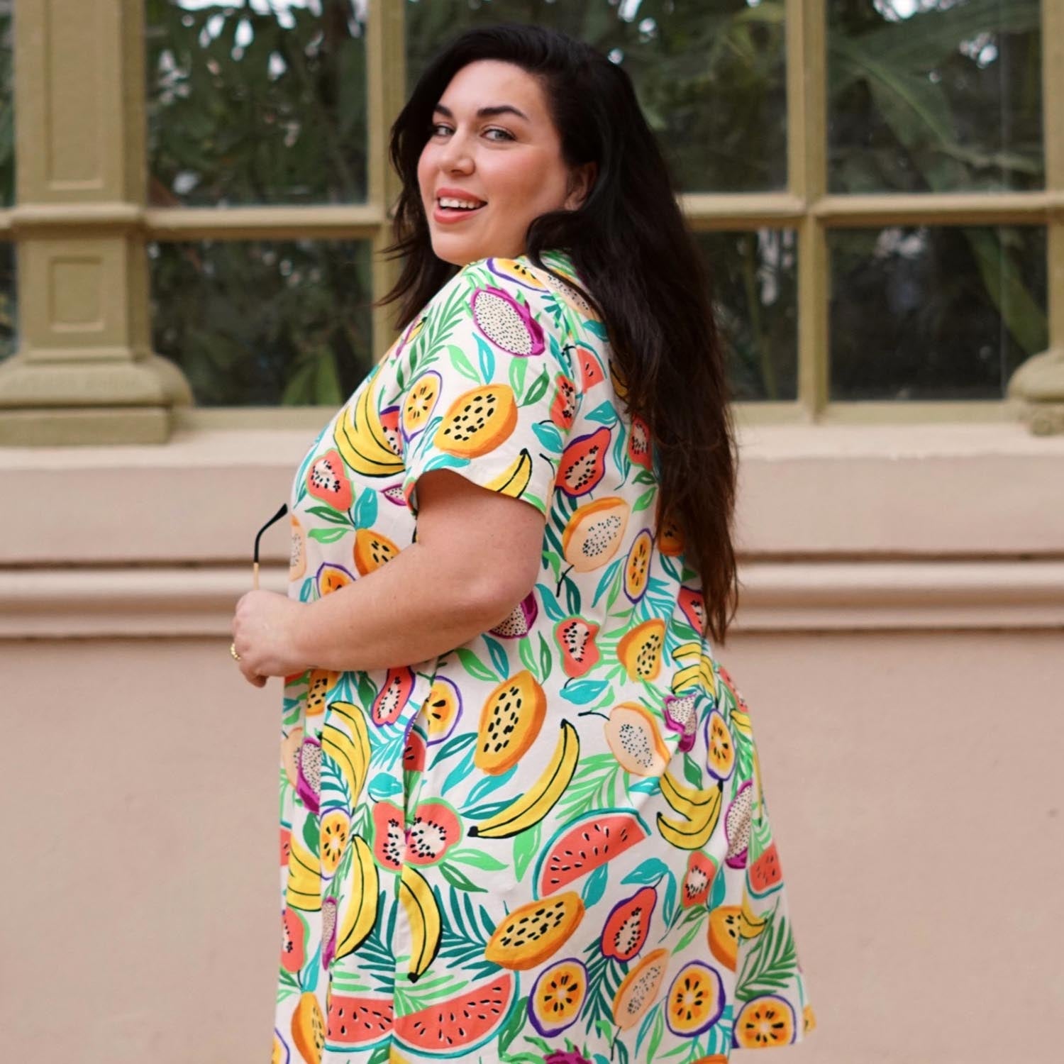 Organic Club Tropicana Nightdress with Sleeves - Tights & Clothes In Sizes 4-38 - Snag Organic Club Tropicana Nightdress with Sleeves - Tights & Clothes In Sizes 4-38 - Snag