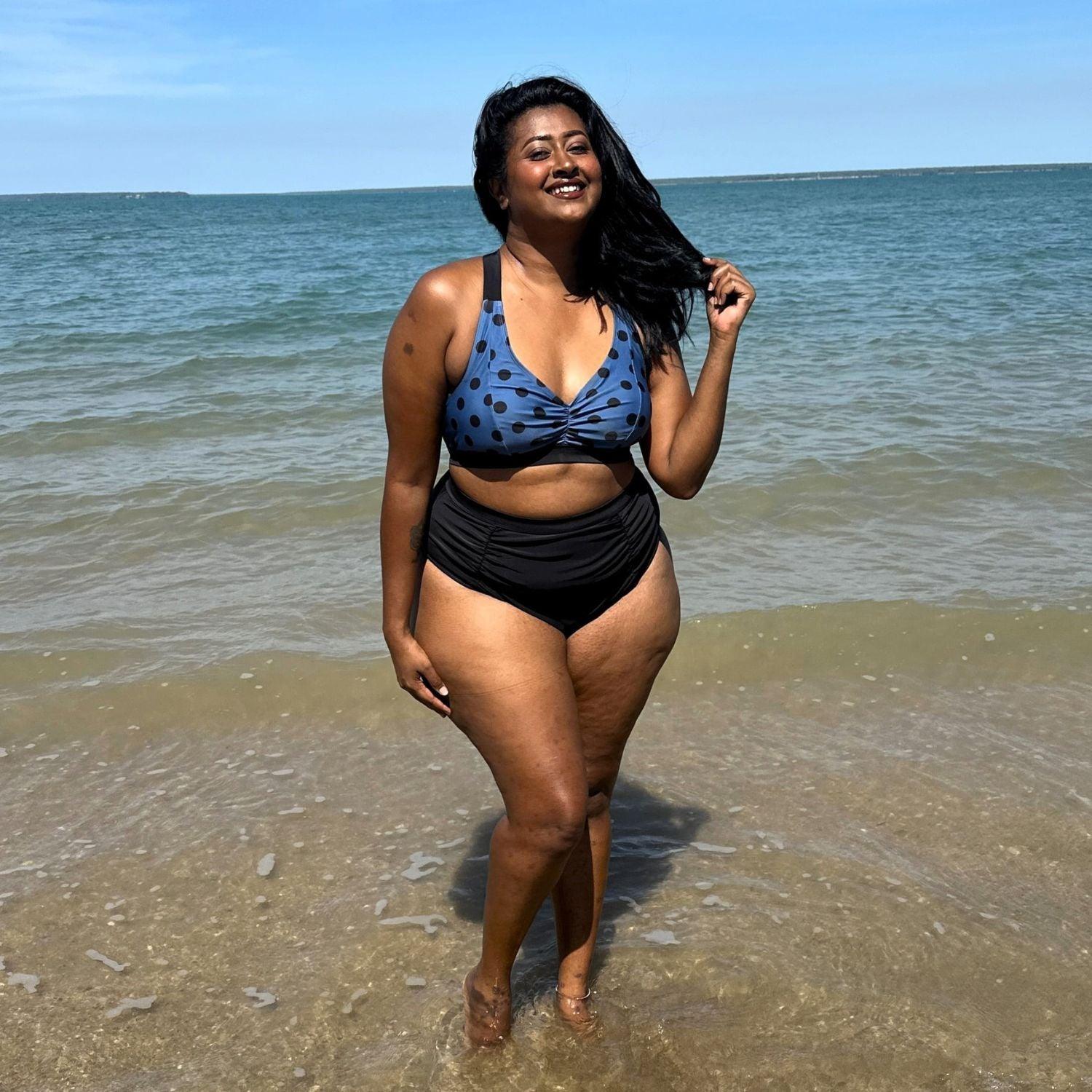 Plus size black bikini bottoms online