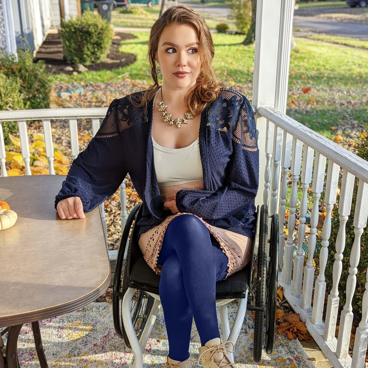 120 Denier Super-Opaque Tights - Navy