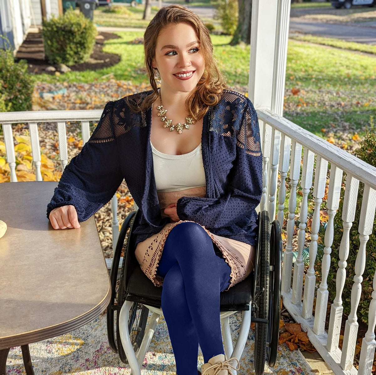 120 Denier Super-Opaque Tights - Navy
