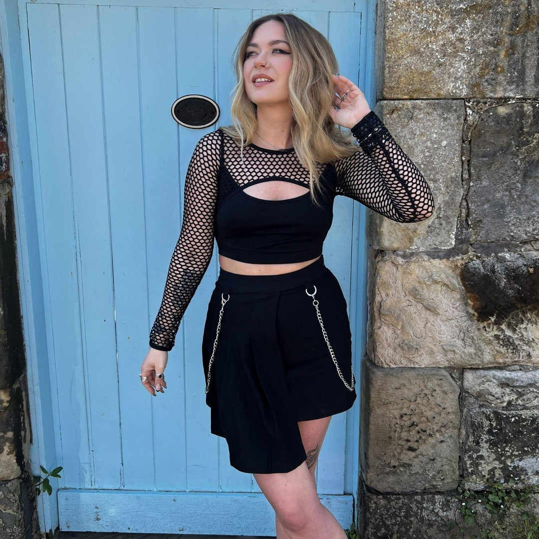 Fishnet Top - Alanis - Wine
