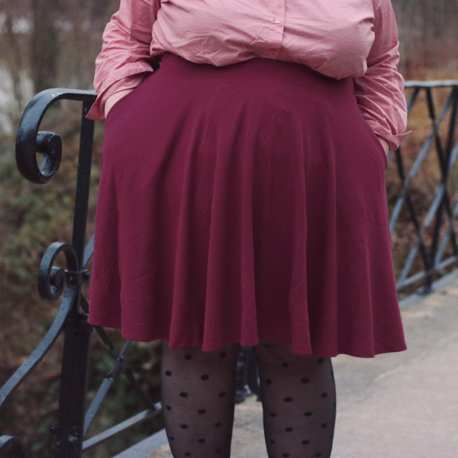 Flare Skirt - Burgundy - Snag