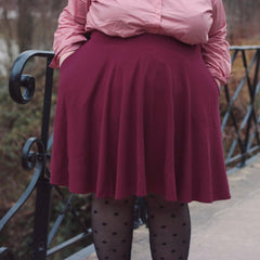 Flare Skirt - Burgundy - Snag