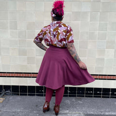 Flare Skirt - Burgundy - Snag