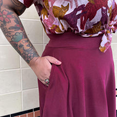 Flare Skirt - Burgundy - Snag