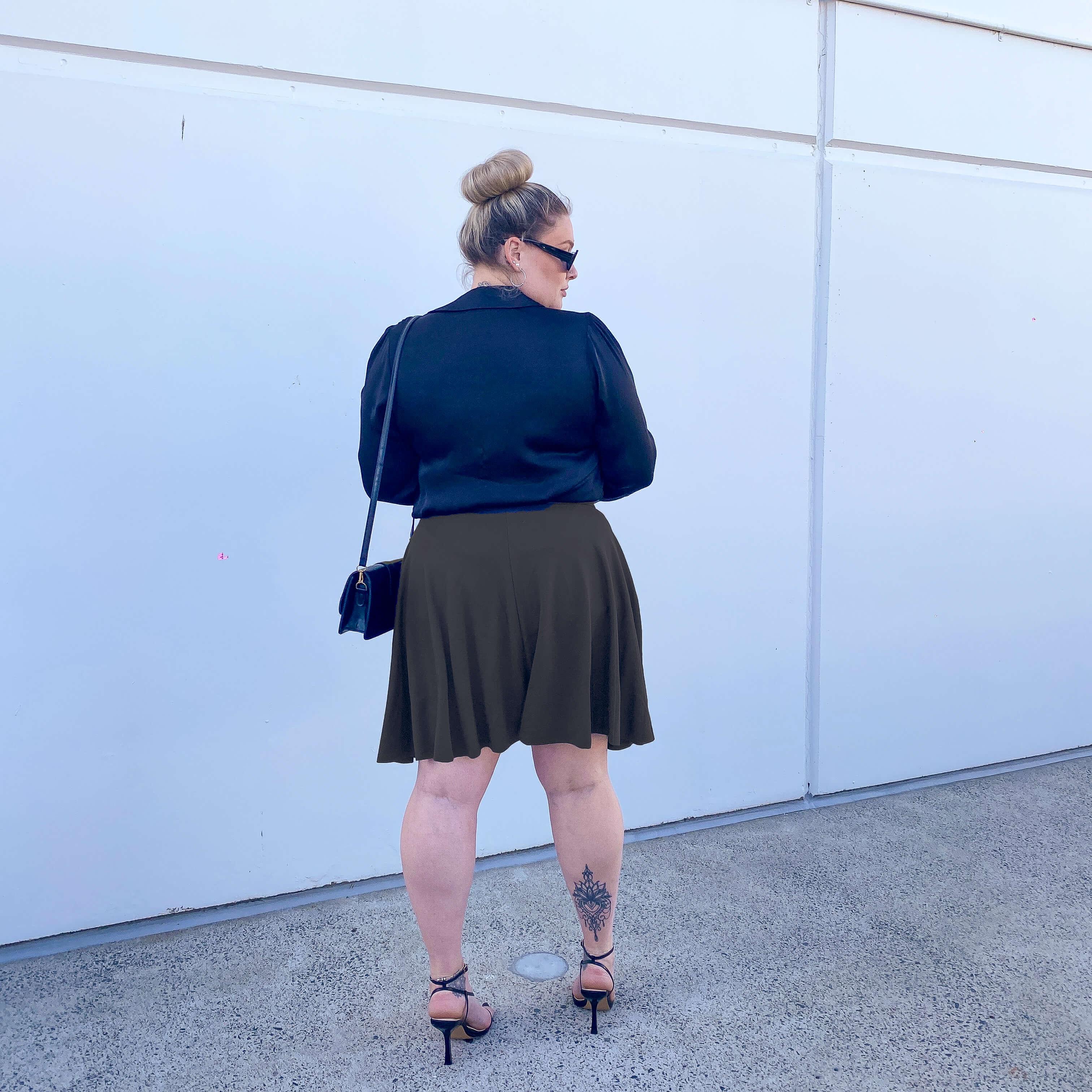 Slate Grey Flare Skirt - Snag