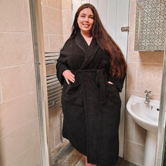 Floof Bath Robe - Black - Snag