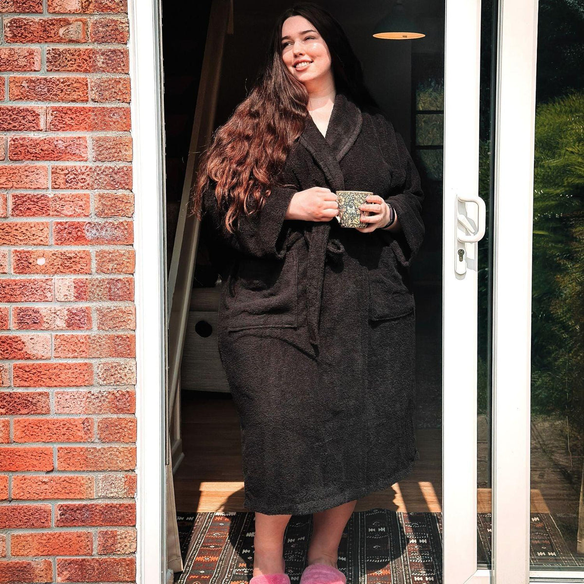 Black Floof Bath Robe | Inclusive Sizing | Snag