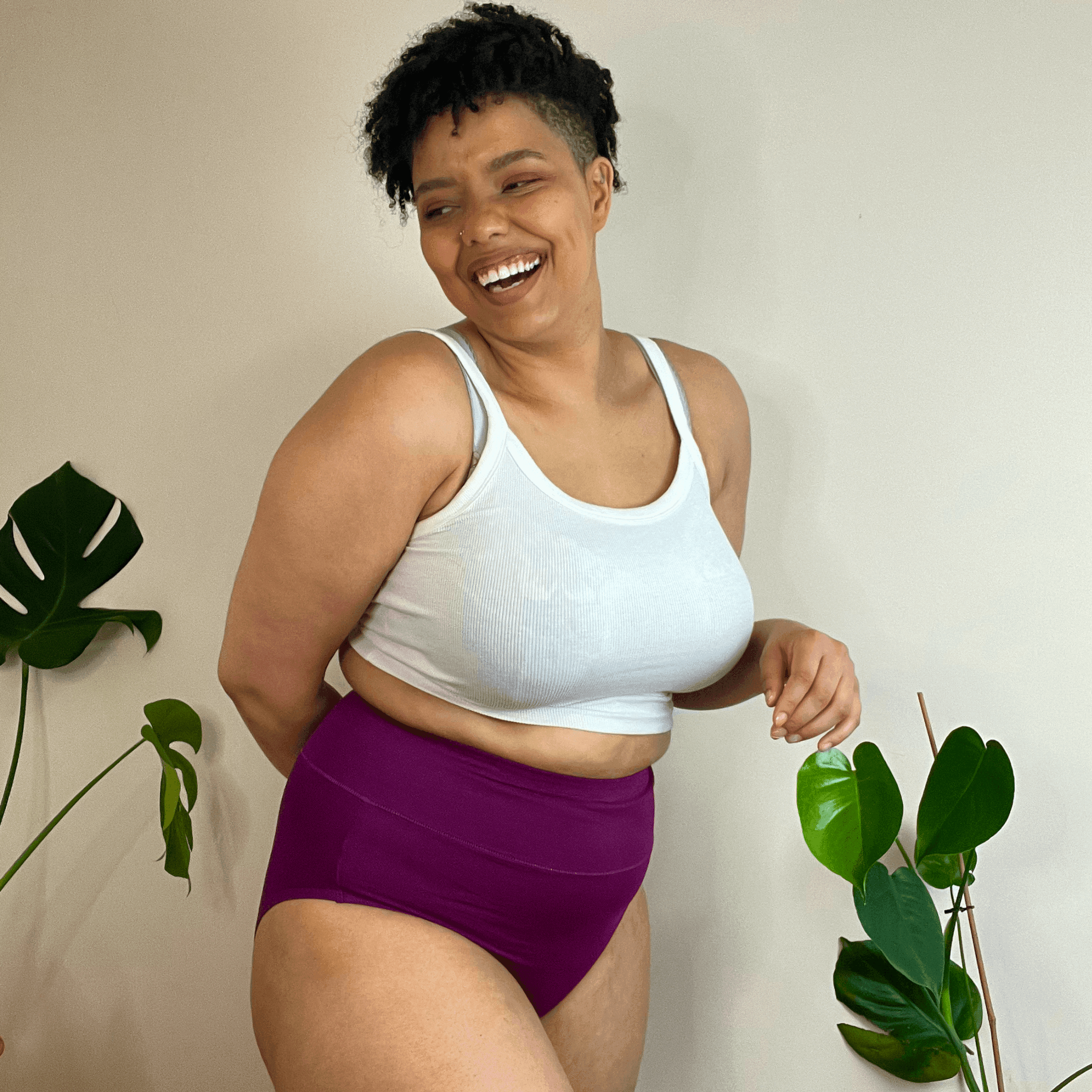 Organic Cotton Full Brief Knickers Figgy Pudding