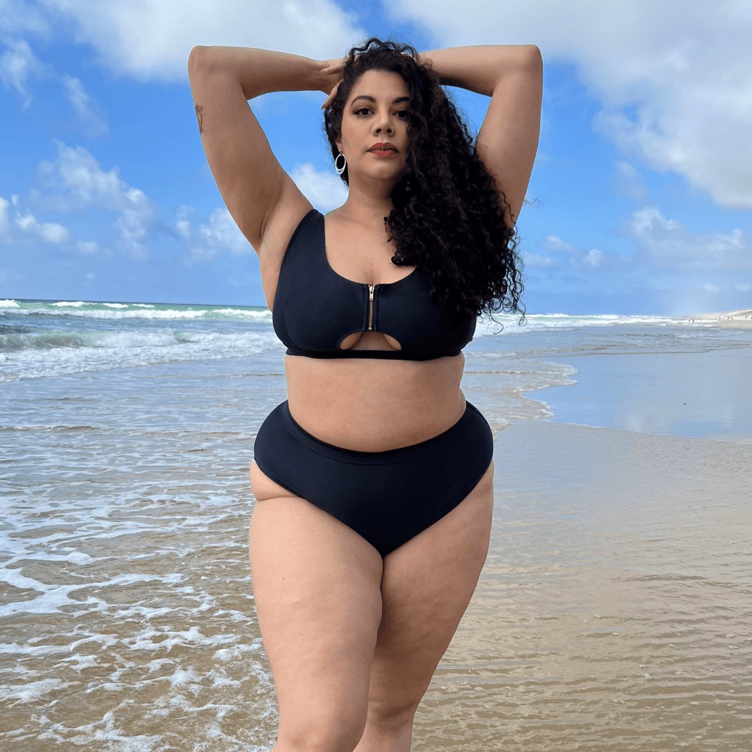 Plus size black bikini on sale