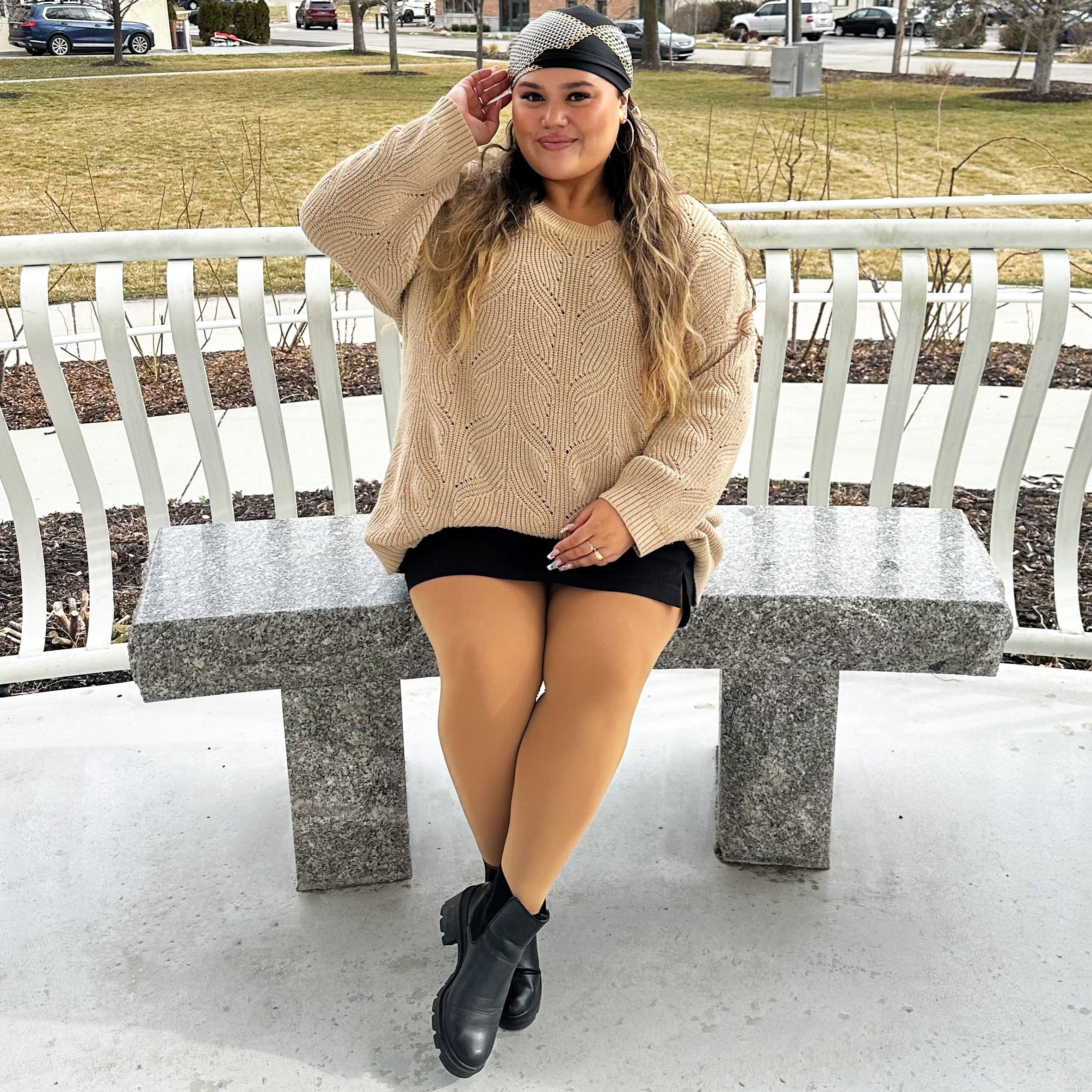 Caramel Latte Light Compression Tights - Snag