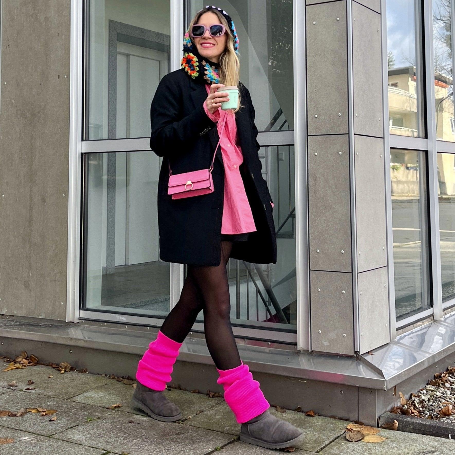 Leg Warmers Neon Pink