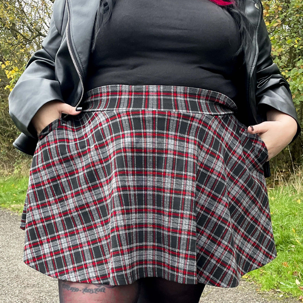 Mini Flare Plaid Skirt - Gosh! - Bonnie - Snag