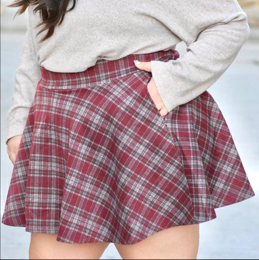 Mini Flare Plaid Skirt - Gosh! - Chancer - Snag