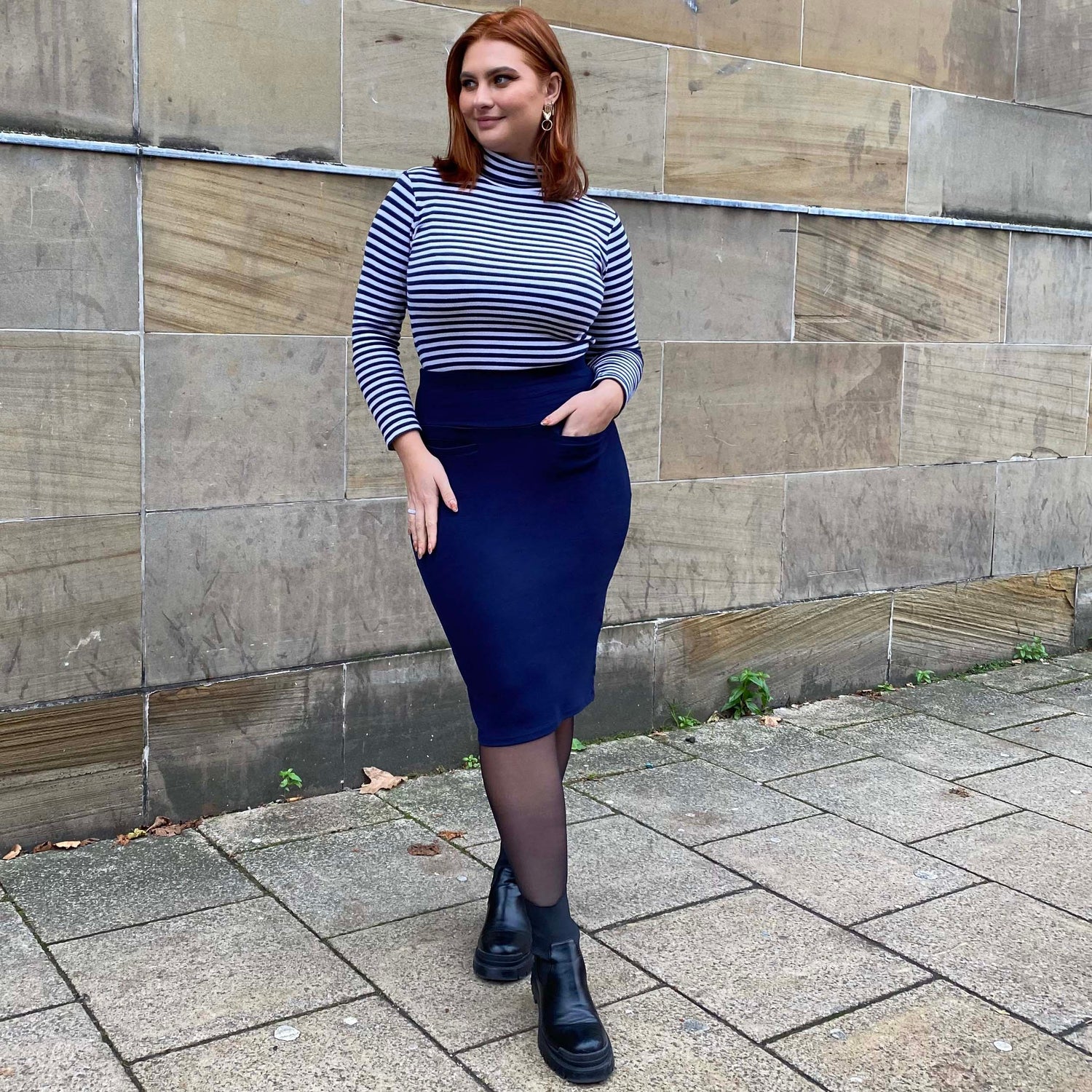 Pencil Skirt - Navy - Snag