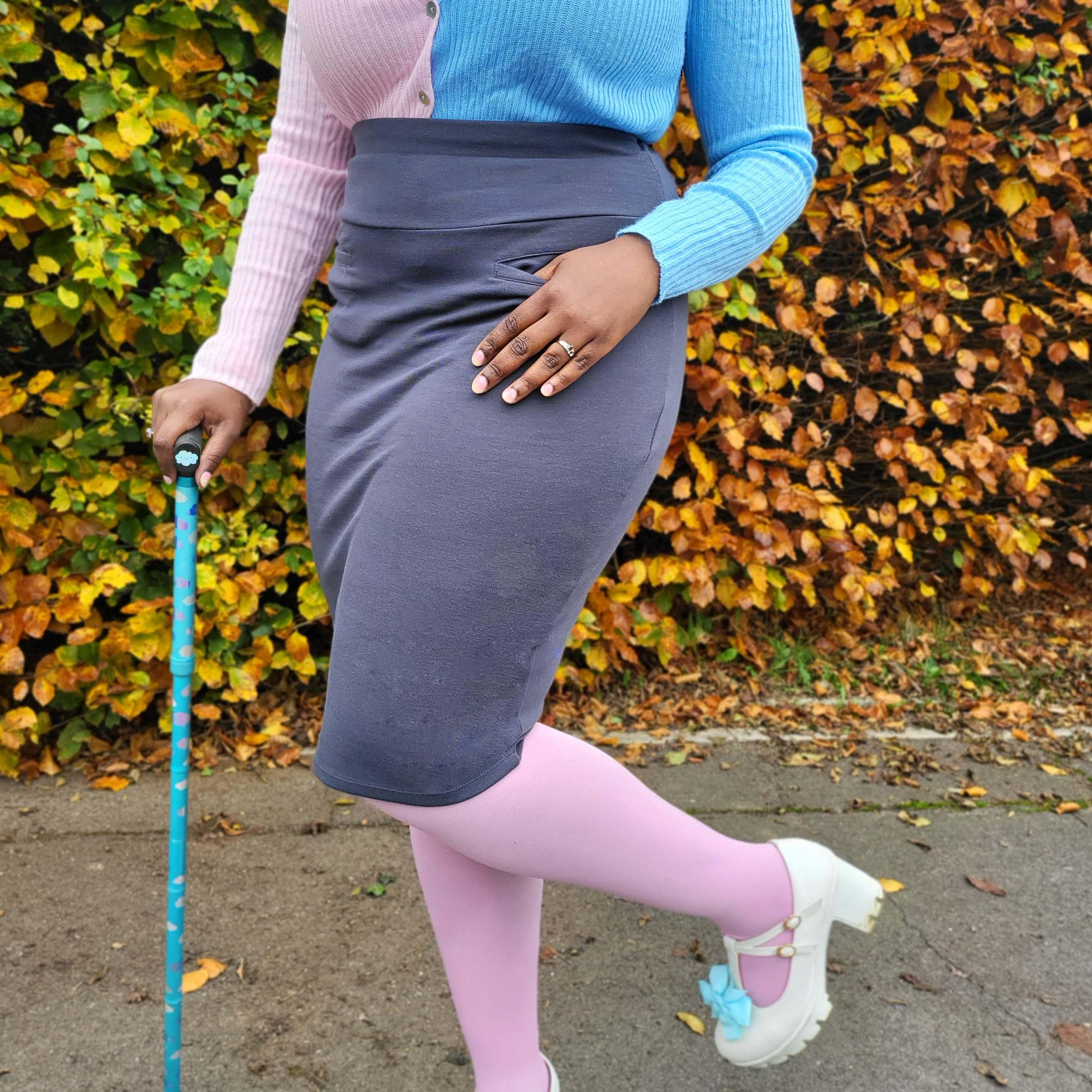 Slate Grey Pencil Skirt Snag