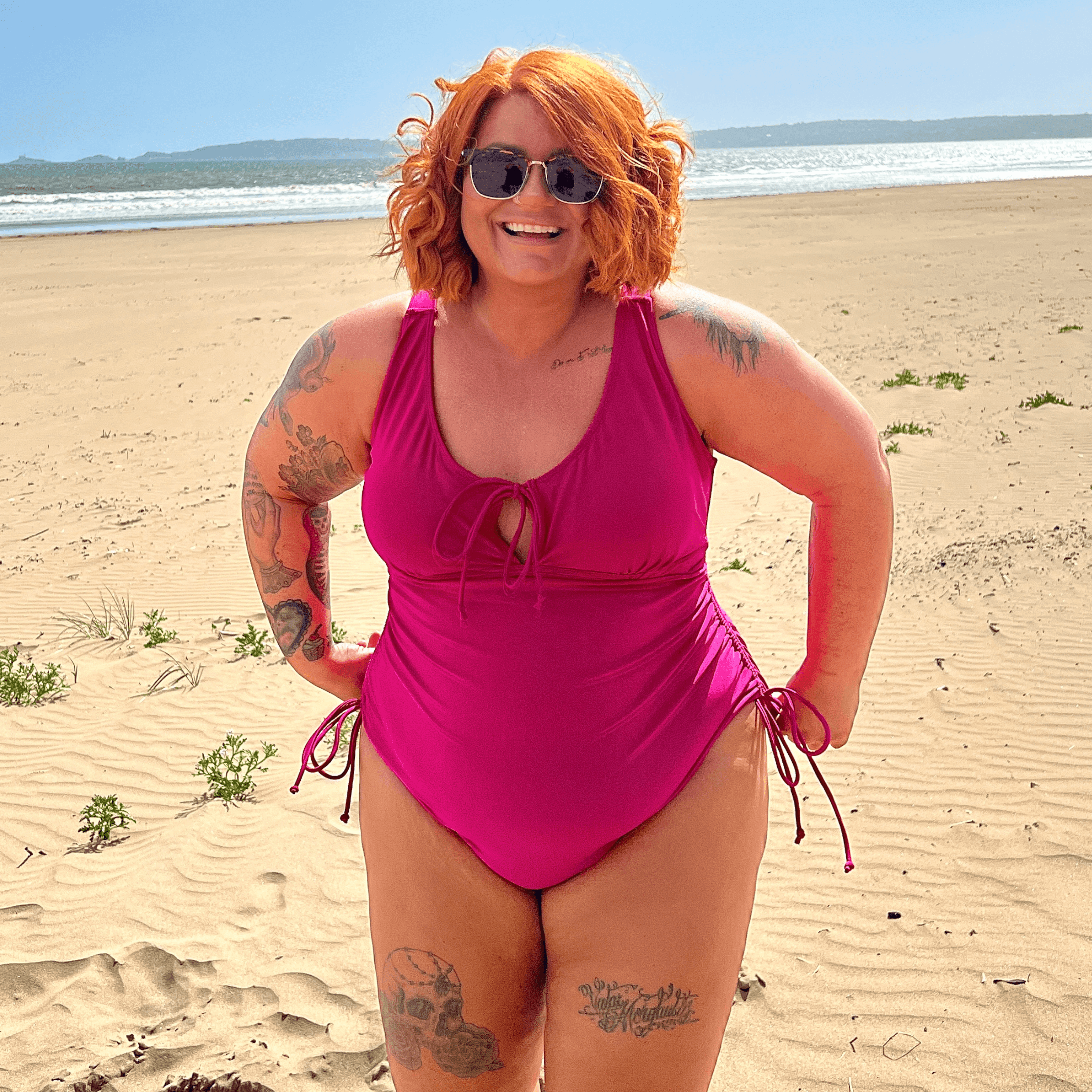 Phone Home Swimsuit Hot Pink