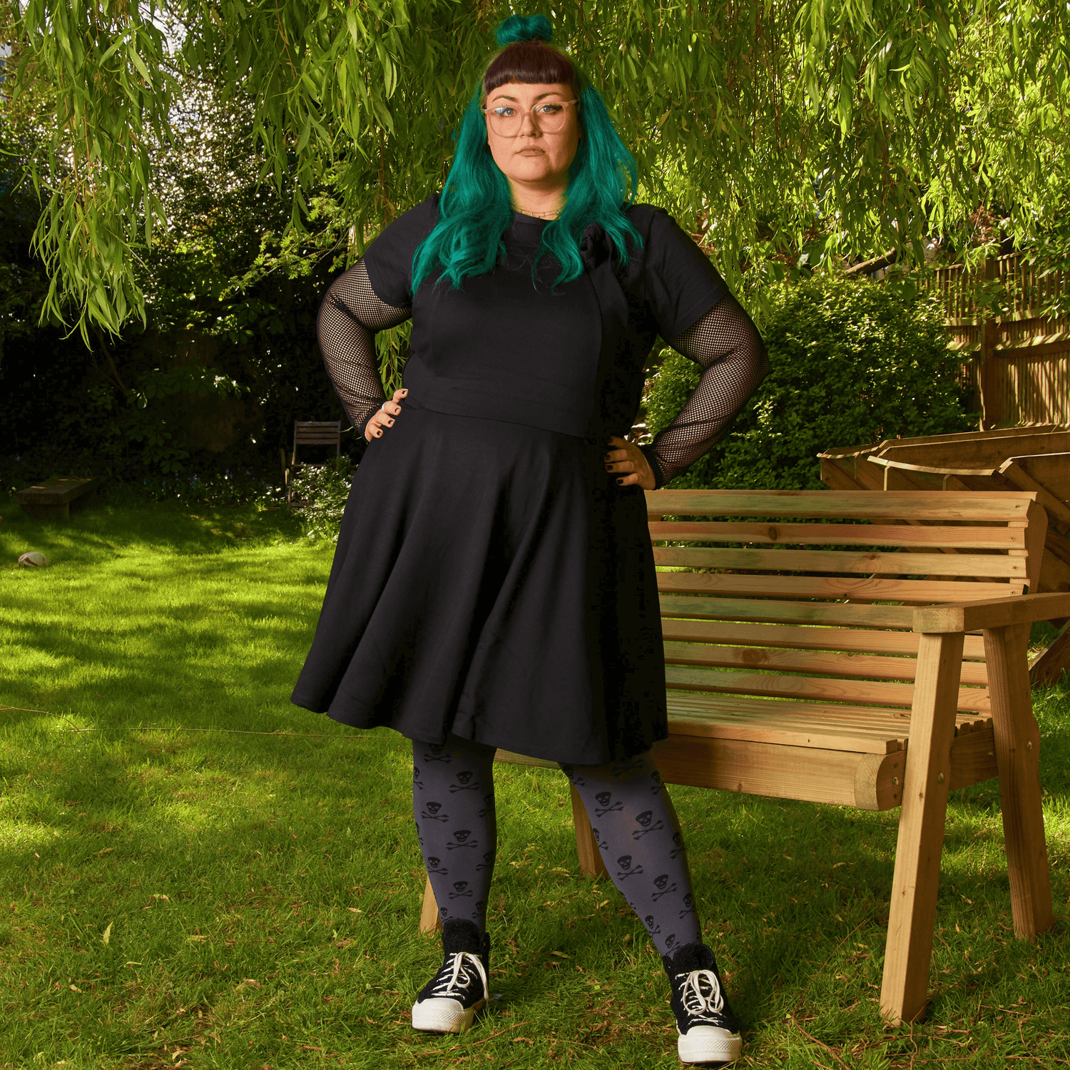 Pinafore dress and tights deals