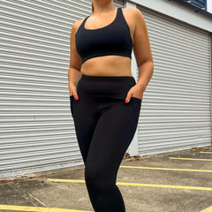 Squat Proof Long Leggings - Black - Snag