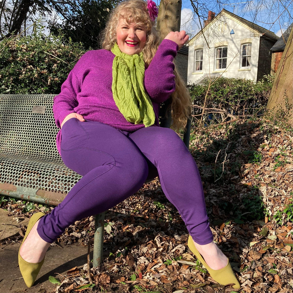 Squat Proof Long Leggings - Suffragette Purple - Snag