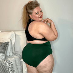 Super High Waist Knickers - Hit the Bottle Green - Snag