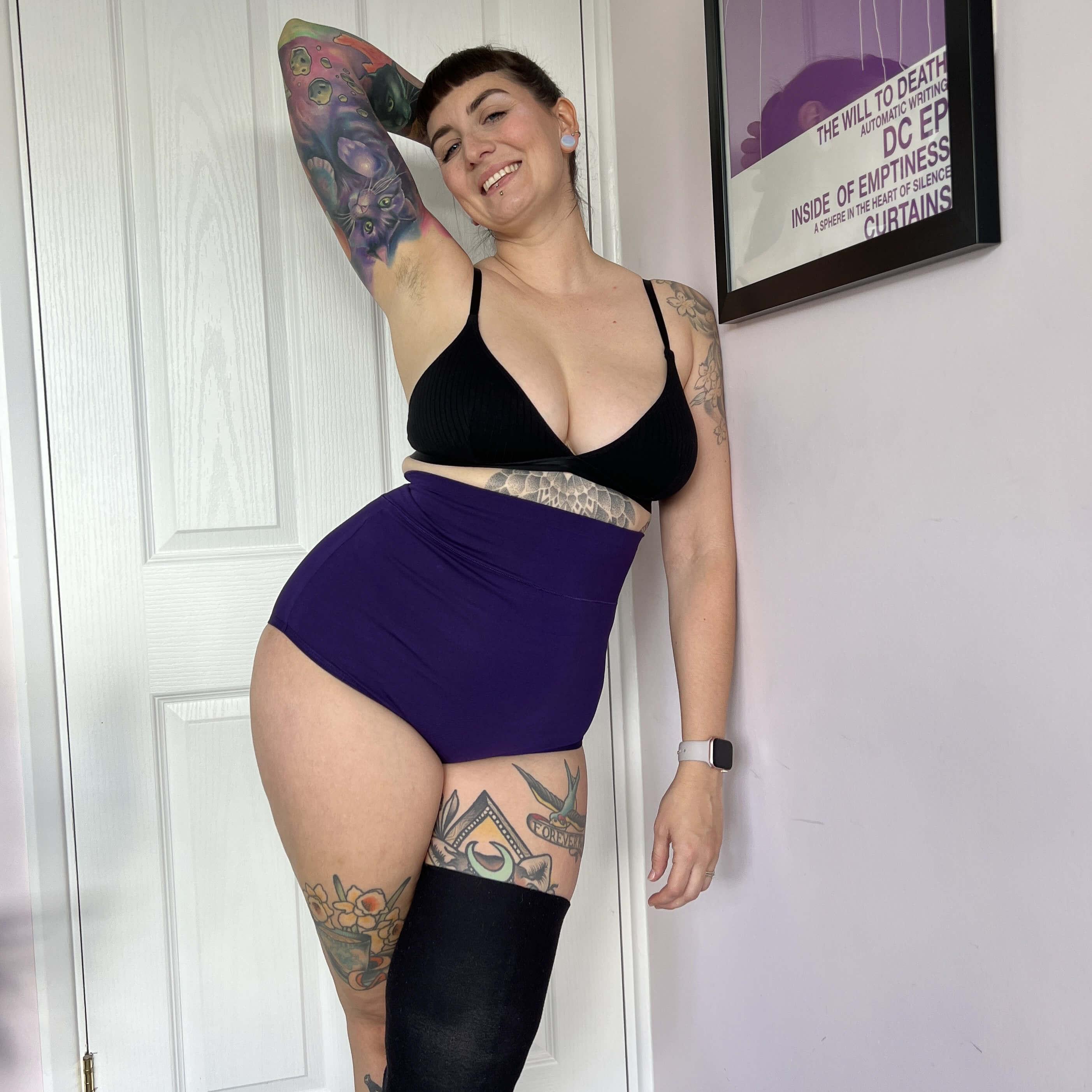 Organic Cotton Super High Waist Knickers Suffragette