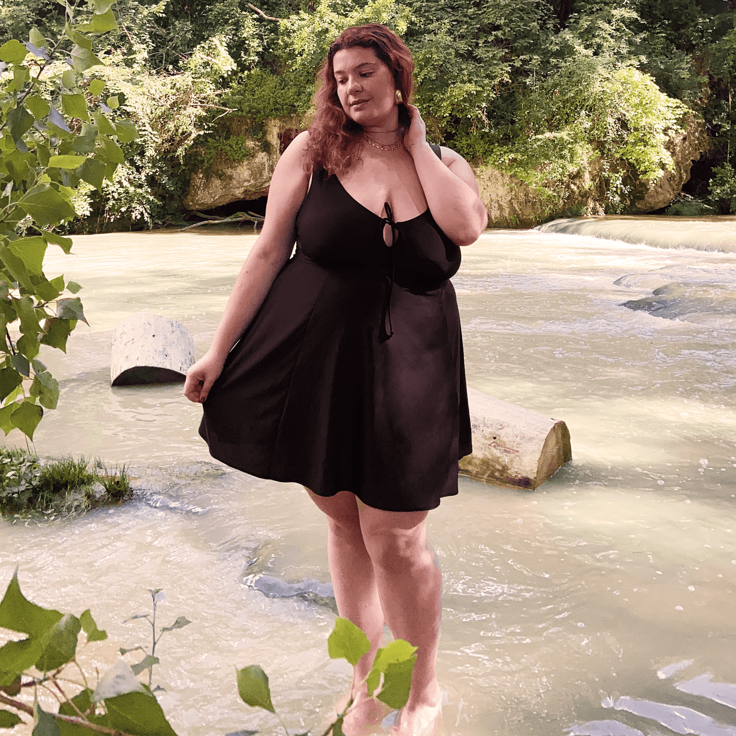 Black Swim Dress Phone Home Snag