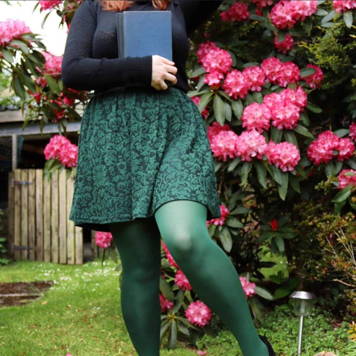 80 Denier Opaque Tights - Hit the Bottle Green