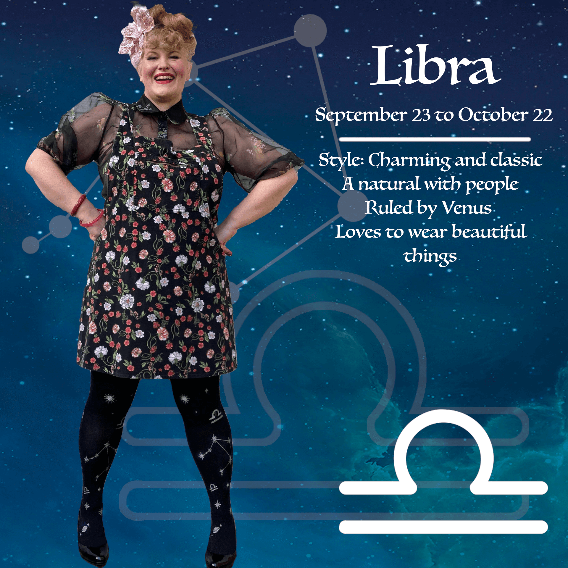 80 Denier Libra Zodiac Tights Snag