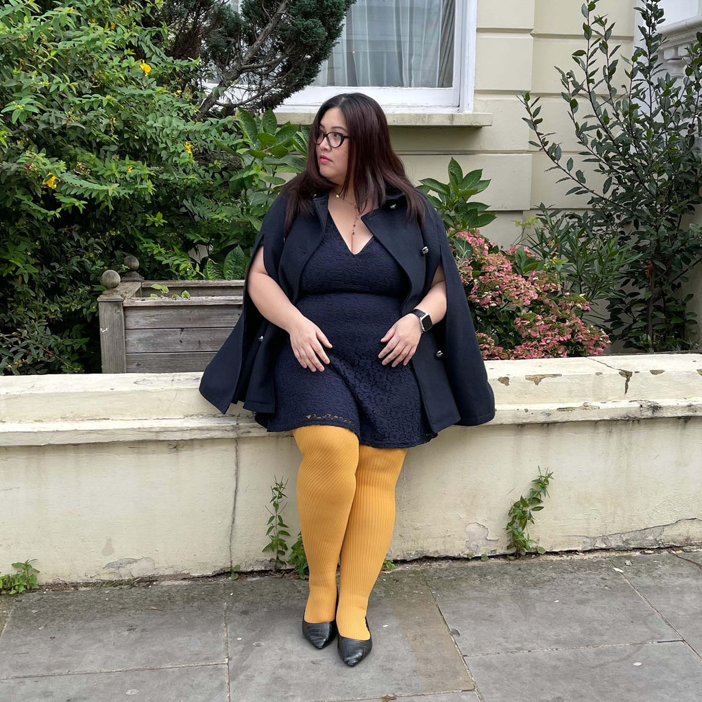 LE Tights - Ribbed Tights - Colonel Mustard
